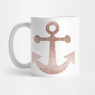 Sparkling rose gold anchor Mug